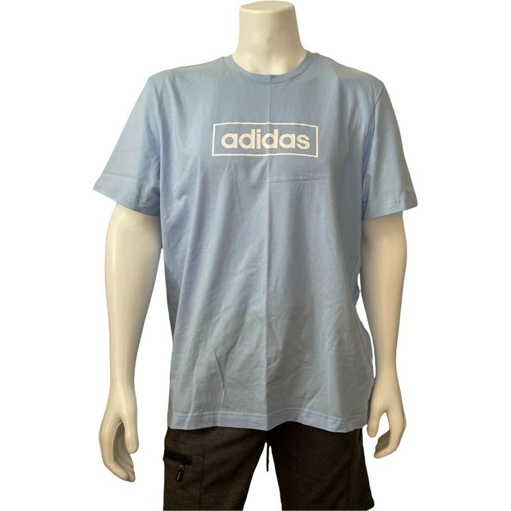 ⚒️Men’s T-Shirt Adidas M Box GRFXT3 Blue Size XL Short Sleeve Crew Neck